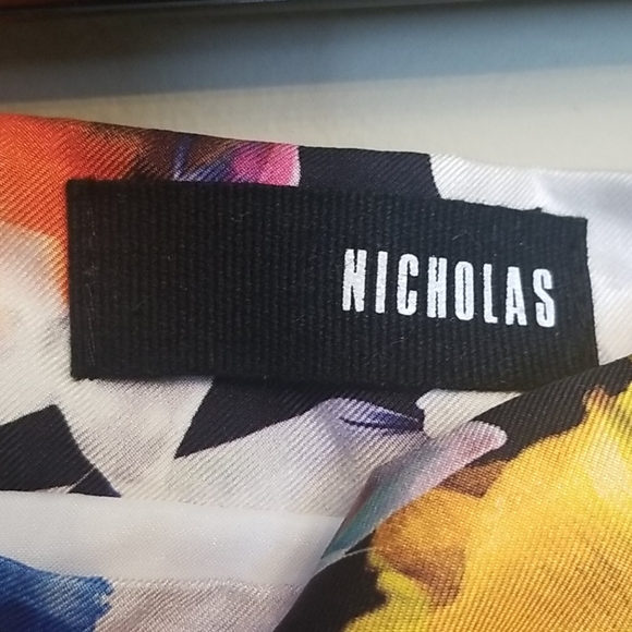 Nicholas Silk Floral Print Midi Skirt US 2 New - Picture 4 of 6